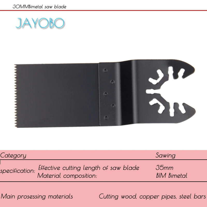 

JAYOBO 30MM Abierto Accesorios universales Bimetal multifuncin para mquina de recorte hoja de sierra oscilante herramientas