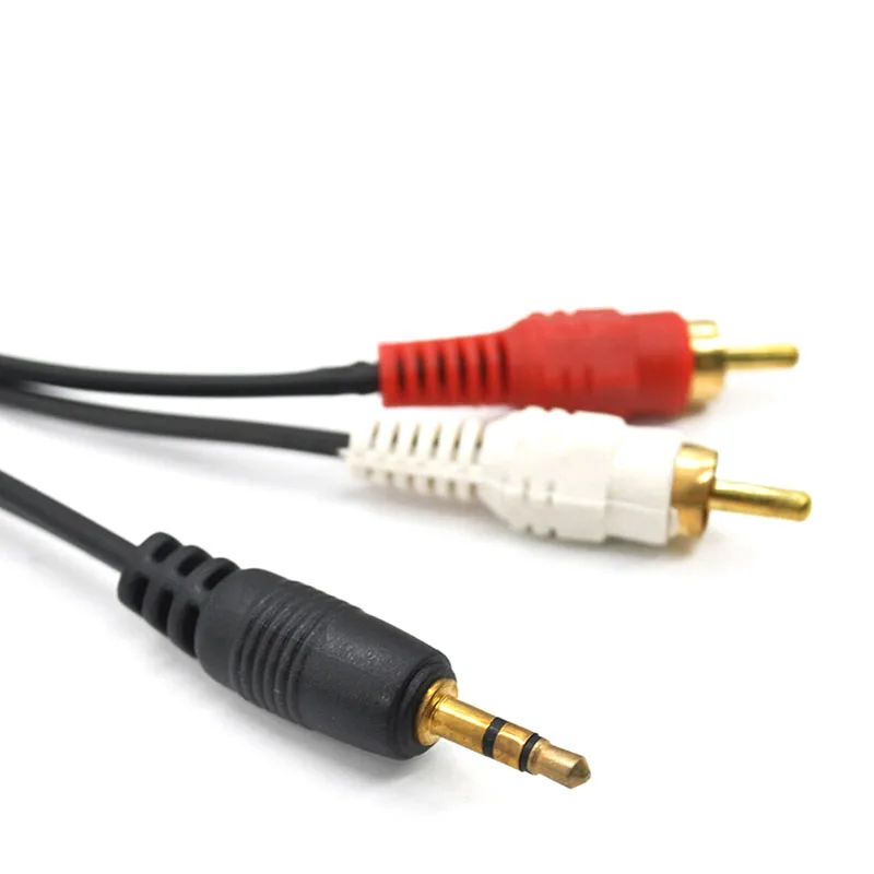 3 5 мм Штекерный разъем для AV 2 RCA стерео музыкальный аудио кабель AUX Mp3 Pod Phone TV