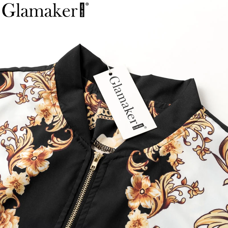Glamaker, женский комбинезон с длинным рукавом и принтом пейсли, сексуальный элегантный комбинезон с v-образным вырезом, осенний женский клубный комбинезон на молнии