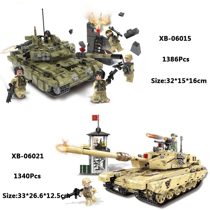 XINGBAO строительные блоки XB-06015 и XB-06021 скорпион танк тигр Военная серия легое 99 Танк Детские игрушки Кирпичи