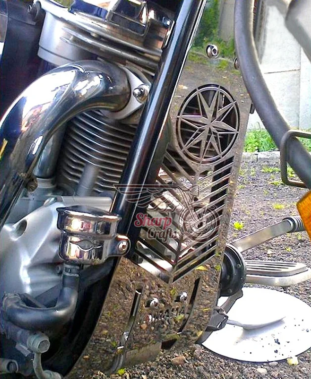 Крышка радиатора двигателя из полированной нержавеющей стали с черепом для