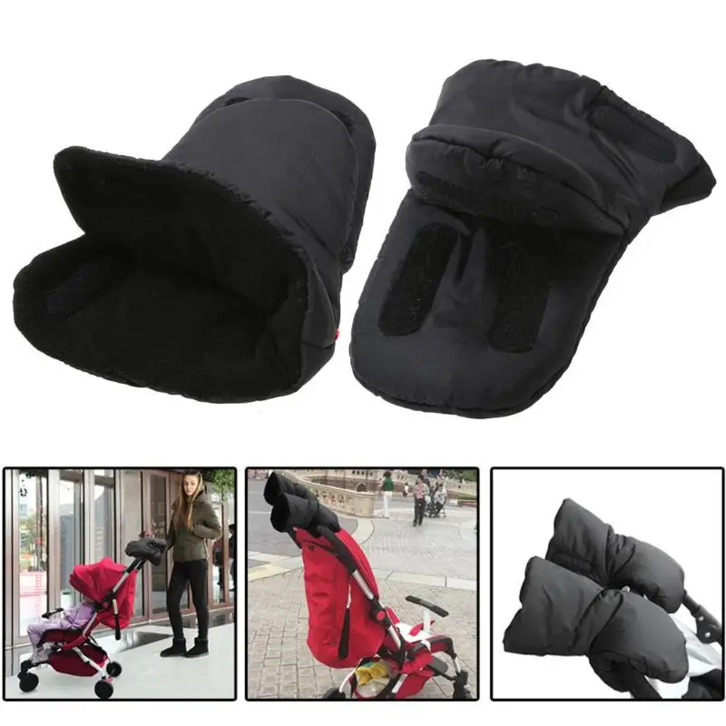 Winter Pram Hand Muff Baby Carriage Pushchair Warm Fur Fleece Cover Buggy Clutch Cart Glove Stroller Accessories | Мать и ребенок