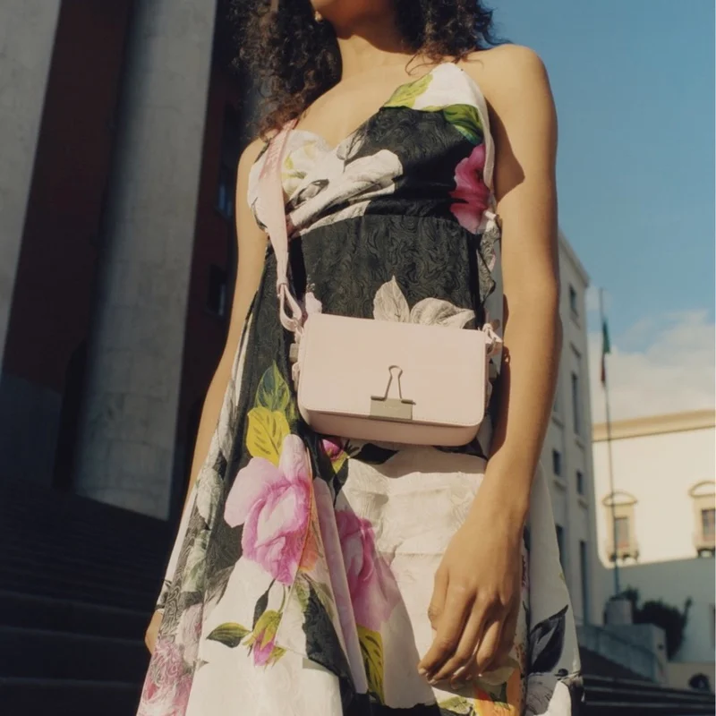 

OFF Luxury Brand White Crossbody Shoulder Bag for Women/Lady/Girls1:1 Clone Top Quality Leather Pouch for iPhone/Lipstick/Card