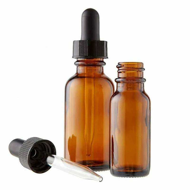 1100ML Amber Glass Liquid Sample Dropper Essential Oils Bottles Perfume Oils Cosmetic Liquids Container For Travel  - buy with discount