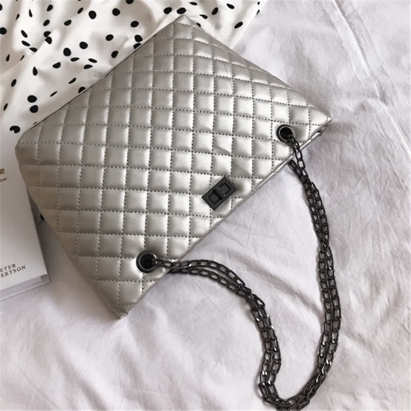 Роскошные женские сумки дизайнерские кожаные с цепочкой большие на плечо 2020