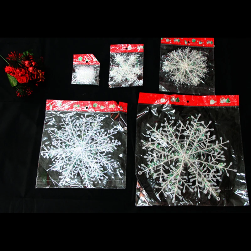 3 шт. пластиковые снежные 15 см Рождественские елочные украшения для дома Снежинка