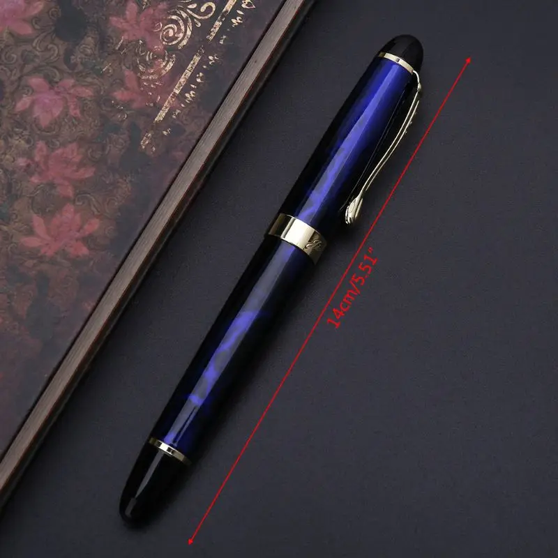 

Jinhao X450 класса люкс Для Мужчин's перьевая ручка Бизнес студент 0,5 мм дополнительный тонкий наконечник каллиграфии стенной шкаф для офиса пись...
