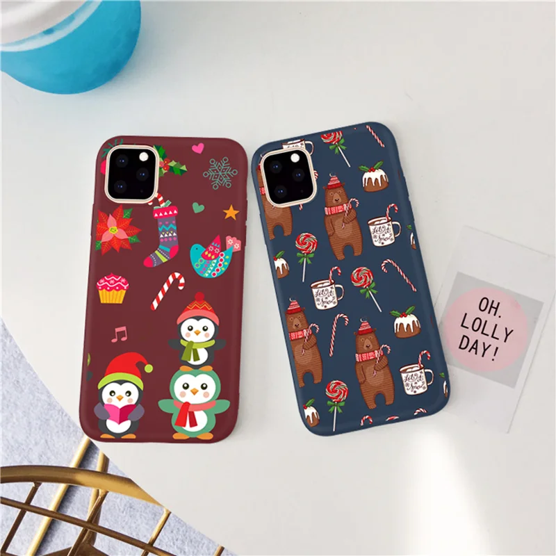Милый чехол с рождественским лосем для iPhone 11 pro max 7 8 6 6s plus xs xr x крутой силиконовый