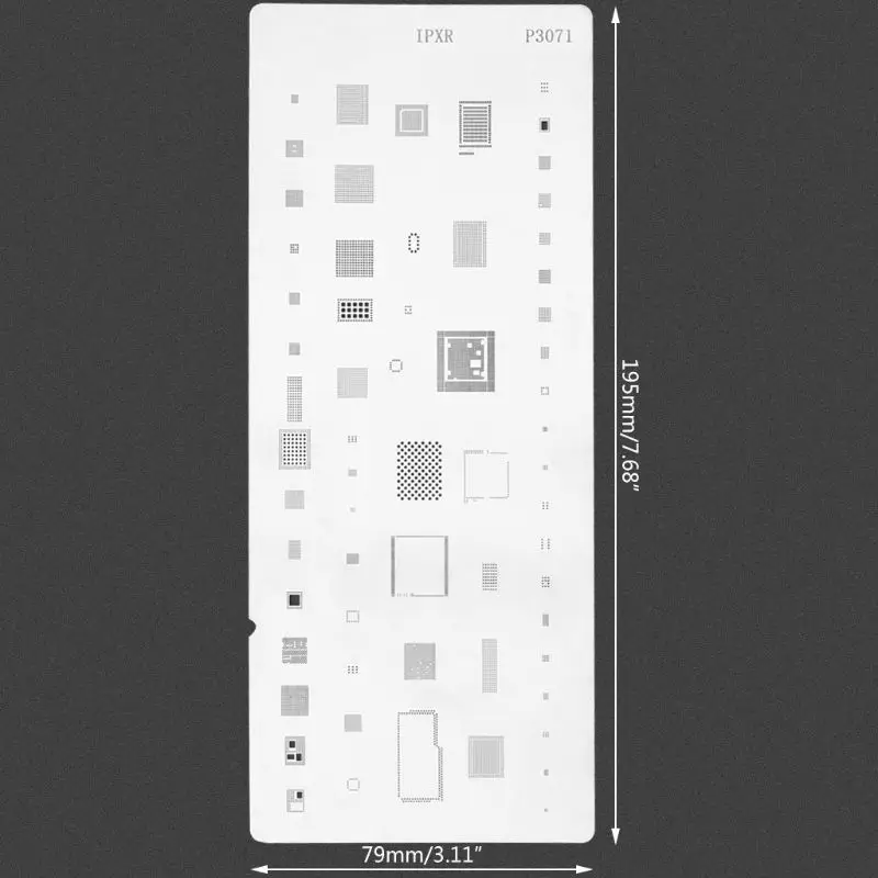 

1PC IC Chip BGA Reballing Stencil Kit Solder Template for iPhone XS MAX/11 Pro/11 Max/XS/XR Motherboard