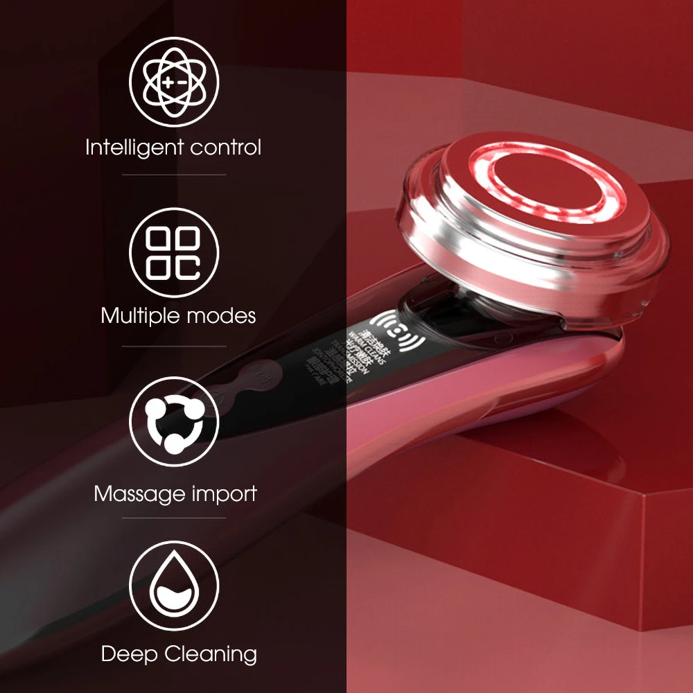 

2021 Beauty Instrument LED Photon Skin Care Tool Radio Frequency Face Lift Massage Facial Cleaning Device Tighten Beauty Machine