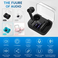 fashion tws earphone fone bluetooth earbuds e60 j6 with power display mirror for iphone huawei