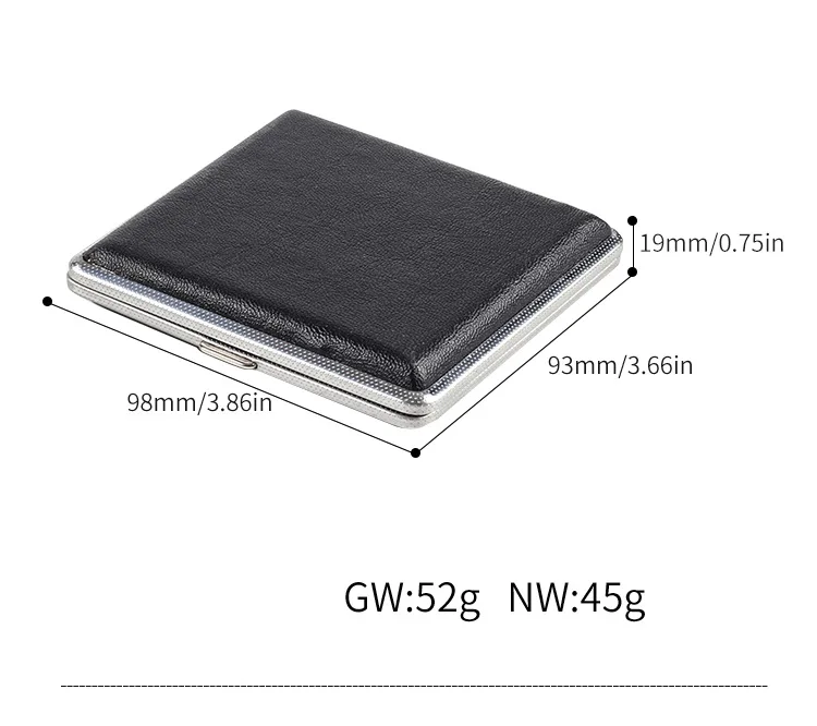 1 шт. кожаные чехлы для сигар с двойным открытием сигарет 20 палочек из нержавеющей