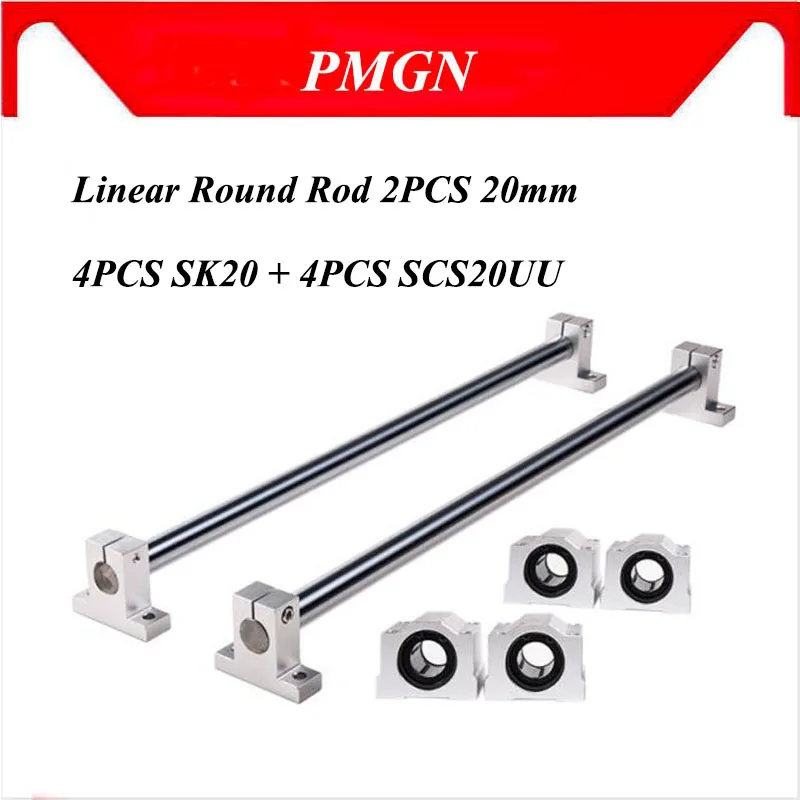 Линейный круглый стержень 20 мм хромированный линейный рельсовый вала + SCS20UU Блок