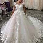 Свадебное платье с большим хвостом, новинка 2021, темпераментное Кружевное французское свадебное платье Sen dream, тонкое