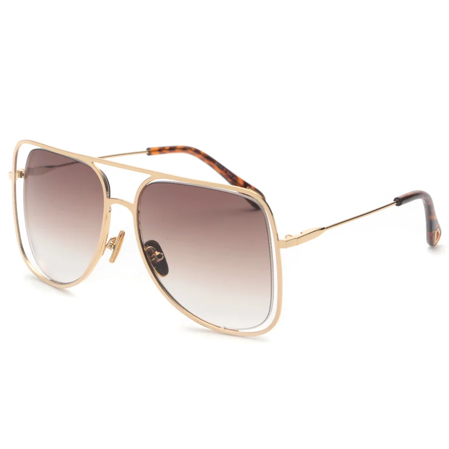 C10 Gold Tea HBK унисекс Пилот солнцезащитные очки Modis Oculos De Sol feminino роскошные женские брендовые дизайнерские Винтажные Солнцезащитные очки леопардовые UV400 - Цвет линз: C10 Gold Tea