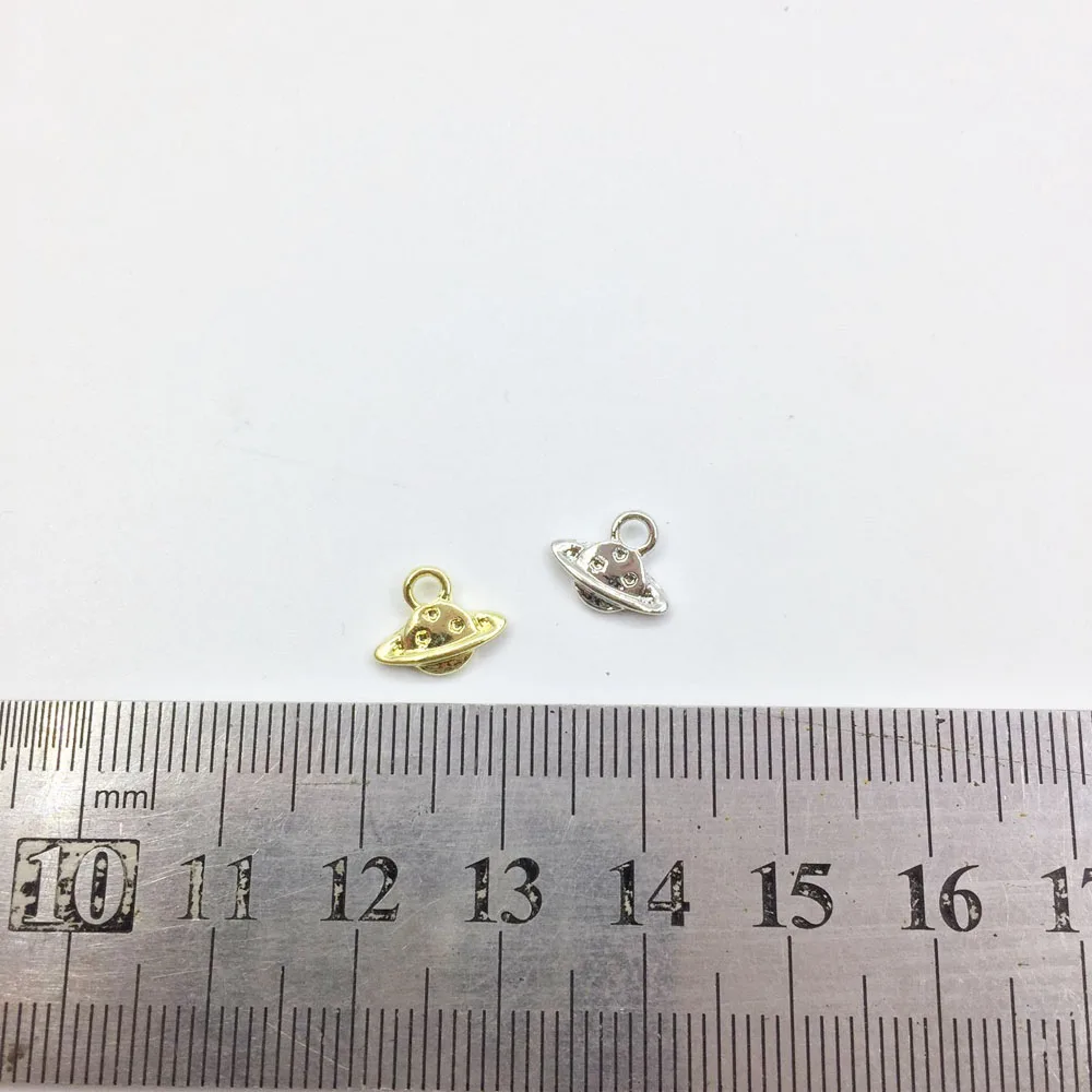 Eruifa 20pcs Mini Earth Print Coin Zinc Alloy Charms for Necklace, Earrings, Bracelet Jewelry DIY Handmade, 2 Colors, 10x6mm image 5