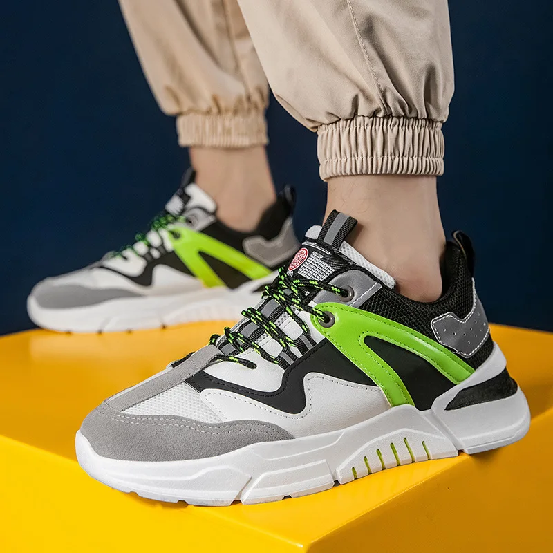 

Fashion trend thick bottom comfortable dad shoes Men's versatile sports shoes running casual shoes in autumn and winter super