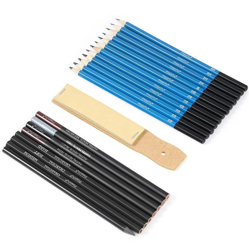 40 шт. профессиональный набор набросок рисунок сумка графитовый уголь Карандаш