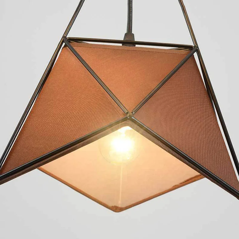 Черный металлический подвесной светильник в виде птичьей клетки современный