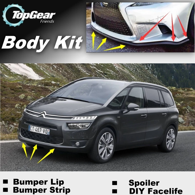 Дефлектор губ бампера для Citroen C4 Picasso юбка переднего спойлера лучших Gear Friends