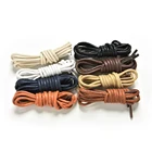 1 пара кожаные шнурки для обуви из вощеного хлопка круглые шнурки для ботинок Водонепроницаемый шнурки для мужчин ботинки Martin шнурки шнурке