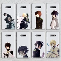 seraph of the end phone case transparent for samsung galaxy a71 a21s s8 s9 s10 plus note 20 ultra