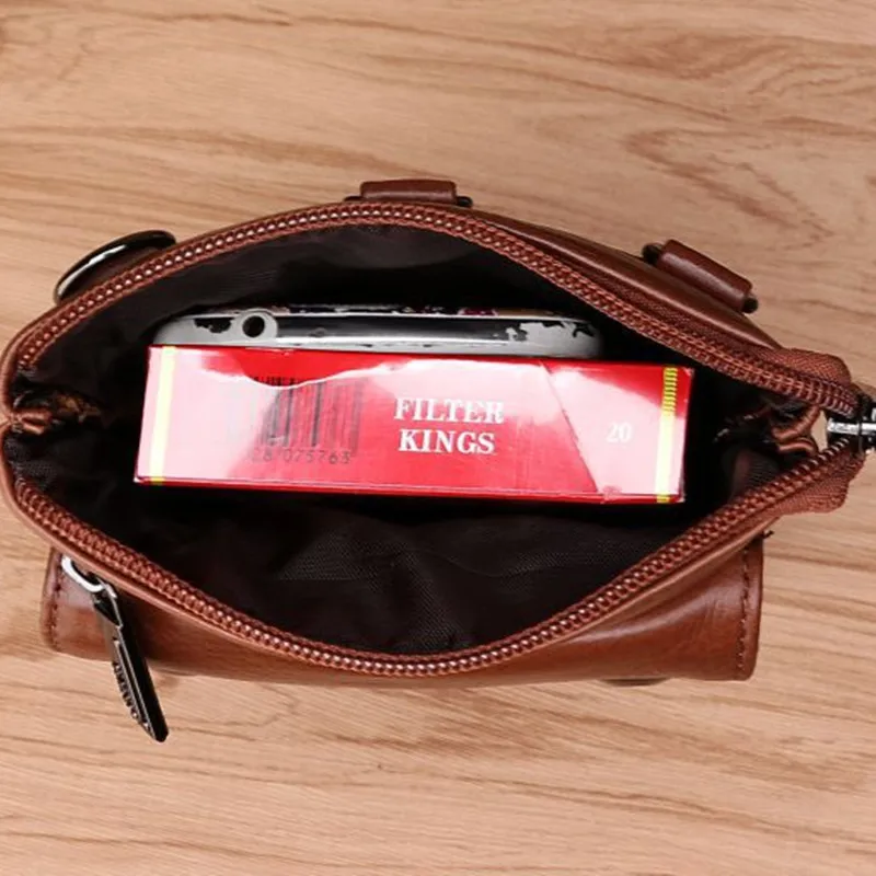 Забавная сумка с крючком для мужчин поясная сумочка из натуральной кожи