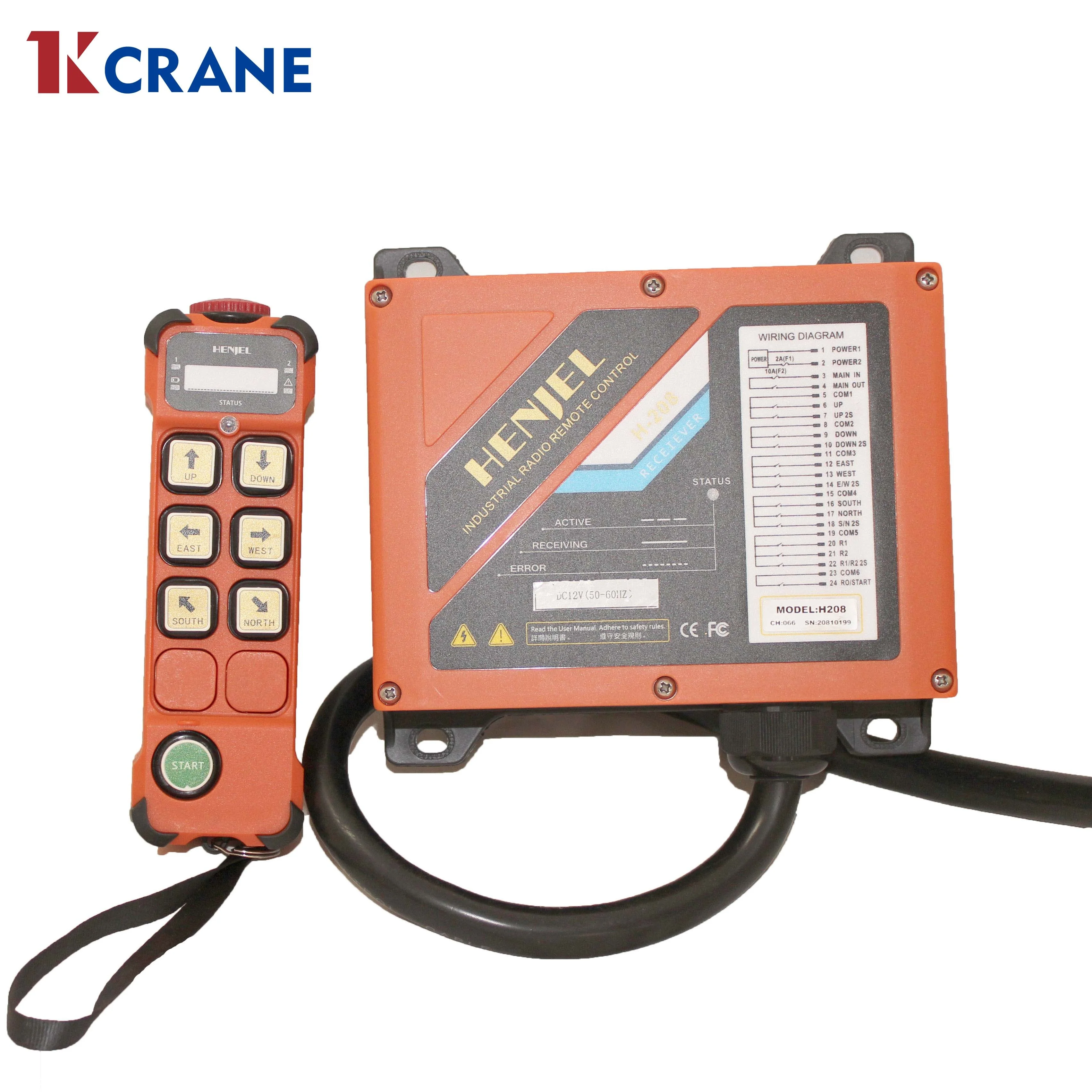 

HENJEL H206 industrial radio remote control crane wireless controller
