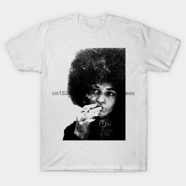 Футболка Angela Davis забавная хлопковая футболка на день рождения винтажный подарок