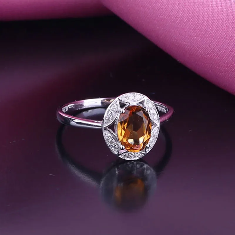 Женское кольцо с овальным камнем BAIHE ювелирное изделие из стерлингового серебра