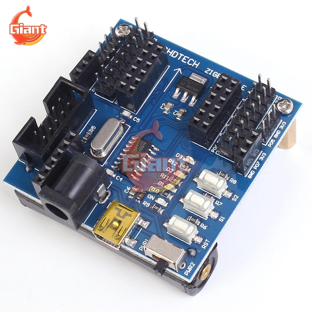 ZigBee CC2530 сенсор 12-битная 8-канальная основная плата модуль узел расширения USB порт