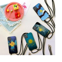 kazakhstan flag phone case for iphone 7 8 11 12 x xs xr mini pro max plus strap cord chain lanyard soft