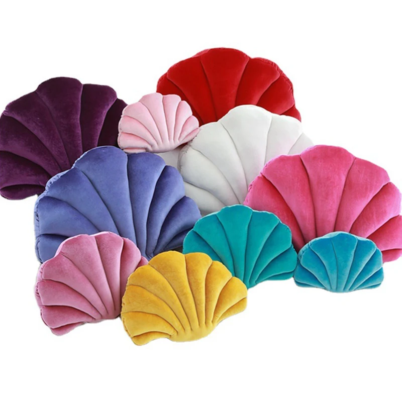 

Sea Beach Scallop Shell Sofa Bed Cushion Decoration Luxury Shell Stuffed Cushion For Bedroom Living Room B88