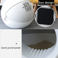 The latest convenient to use cat litter basin fully closed clamshell large anti-splashing deodorant cat with elven ball elegant