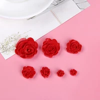 7 sizes resin rose flower pendant silicone mold resin jewelry making art crafts