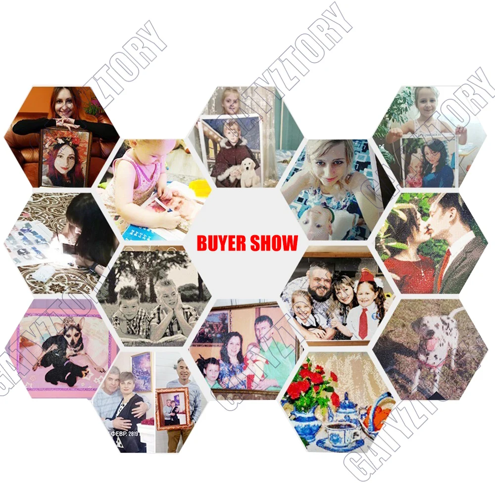 GATYZTORY 5D Diamond Painting Full Square DIY Home Decor Mosaic Rhinestone Picture Custom LOGO Canvas Wall Art Grey Wide Horse | Дом и сад