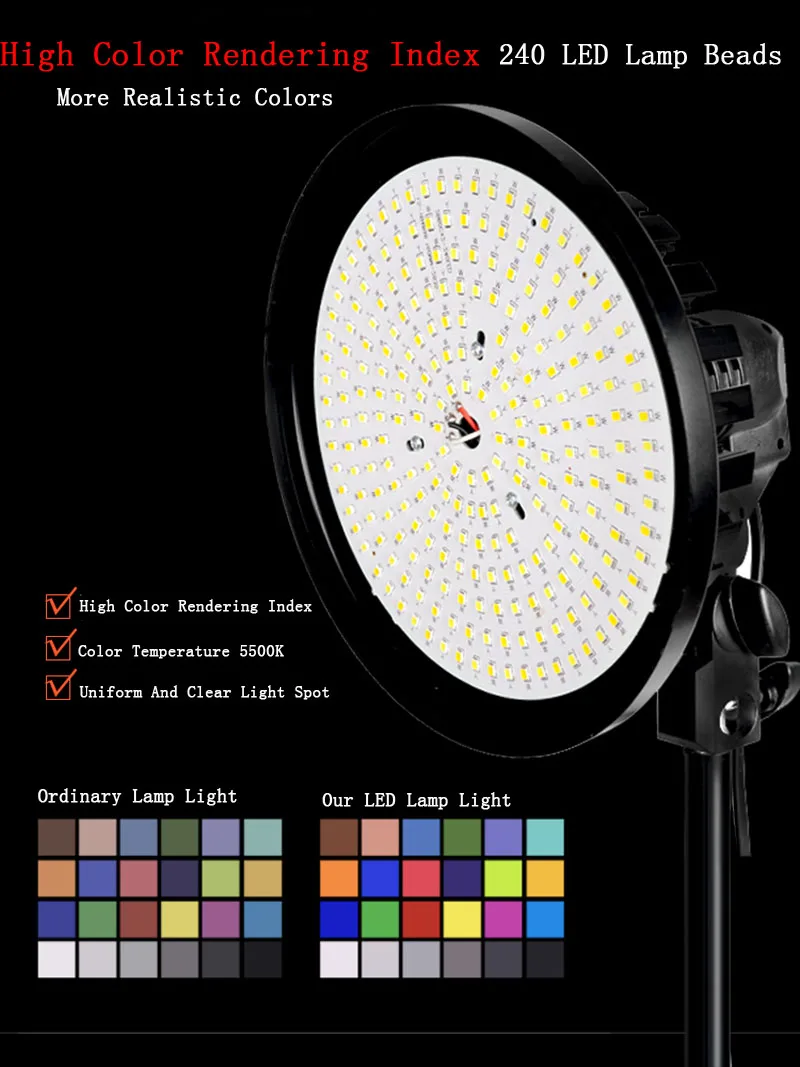 Светодиодная лампа для фотосъемки 220 В 100 Вт с софтбоксветильник|Аксессуары
