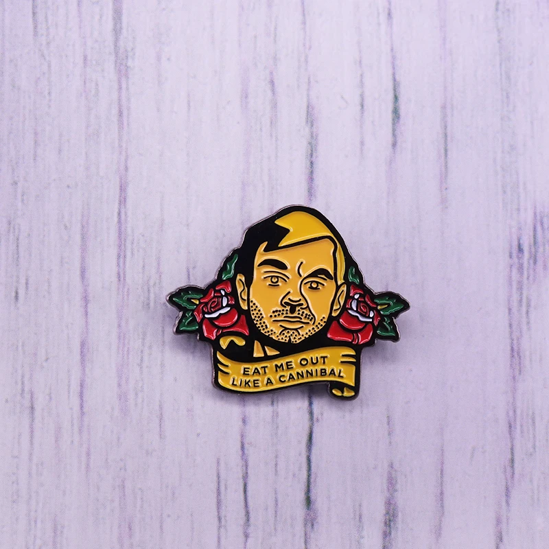 Съешь меня как каннибал булавка для лацкана готический художественный