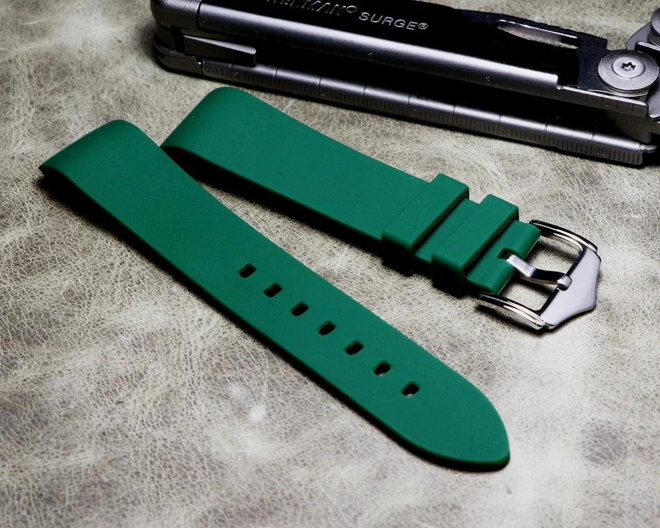 New waterproof Black Gray Green white watchband 18mm 19mm 20mm 21mm 22mm Rubber strap for SEIKO OMEGA MIDO watch accessories