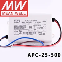 original mean well apc 25 500 meanwell 500ma constant current 25w single output led switching power supply