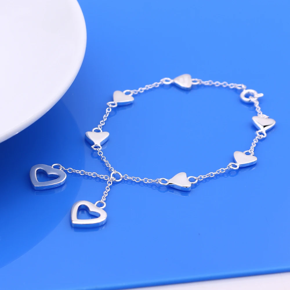 Минималистичный сексуальный браслет в форме сердца из стерлингового серебра 925