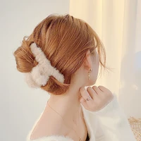 new plush hair claws simplicity hairpin shark clip teperament elegant women hair clip for ladies headdress accessories
