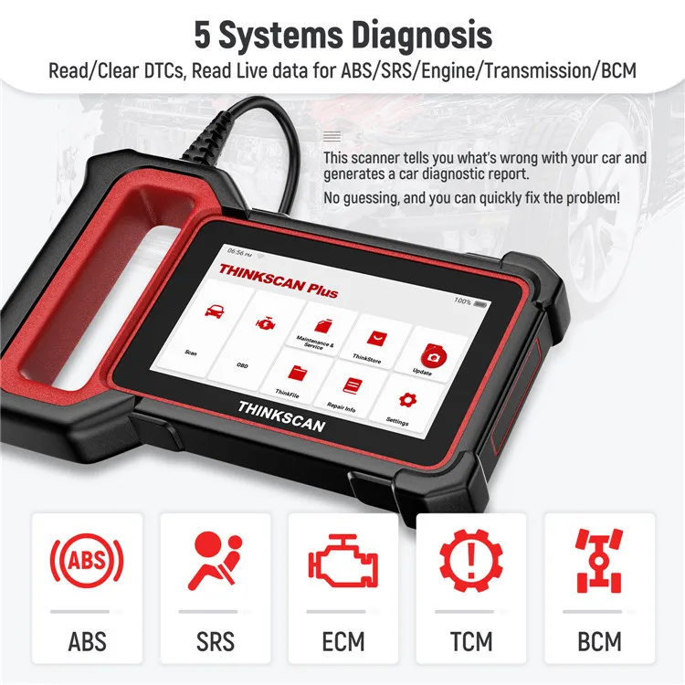 Сканер THINKCAR ThinkScan Plus S2/S4/S7 OBD2 диагностический прибор для автомобиля ABS/SRS/ECM/TCM/BCM