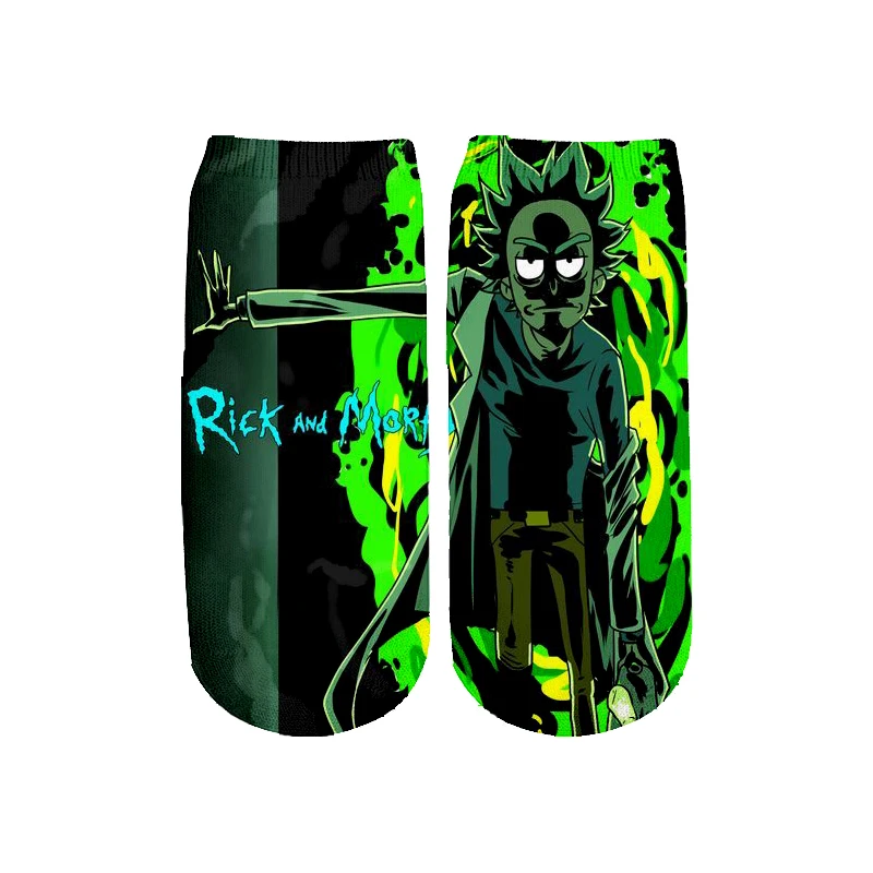 11 Новейшие Rick and Morty 3D печатных мультфильм милые короткие носки для мужчин женщин harajuku корейские носки RS-007 - Цвет: 11