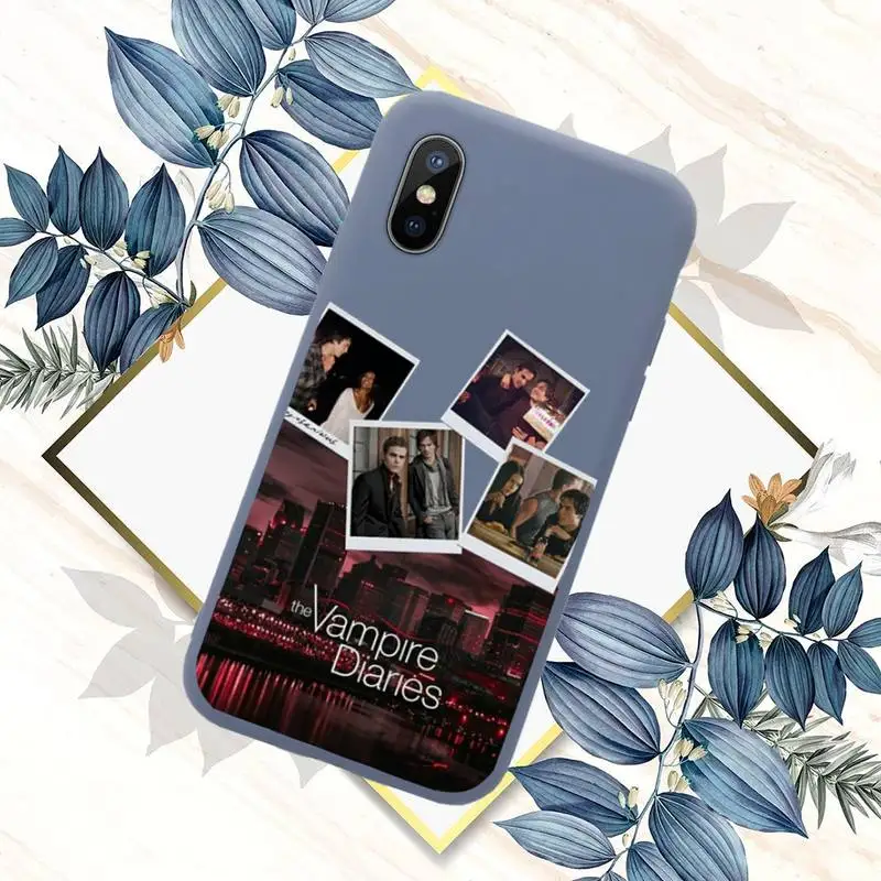 

The Vampire Diaries Customer Phone Case Candy Color for iPhone 6 7 8 11 12 s mini pro X XS XR MAX Plus