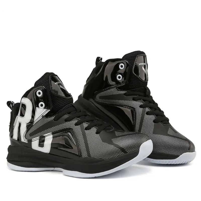 Баскетбольная обувь для мальчиков кроссовки с высоким верхом нескользящая