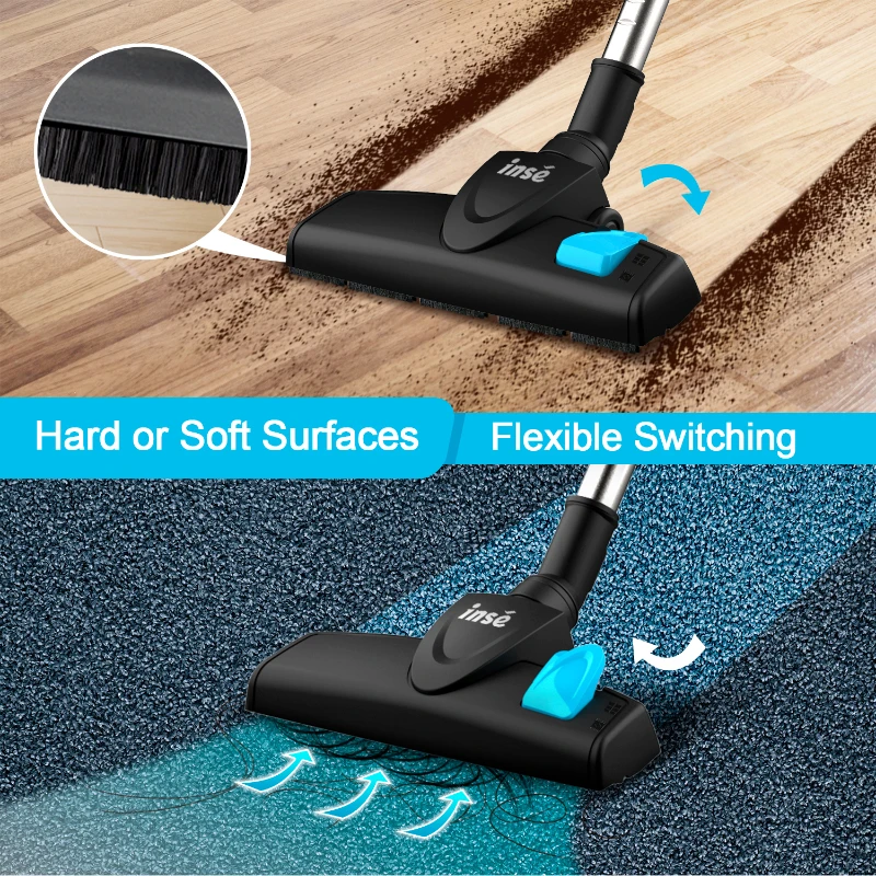 

Vacuum Cleaner Corded INSE I5 18kpa Powerful Suction 600W Motor Stick Handheld Vaccum Cleaner for Home Pet Hair Carpet