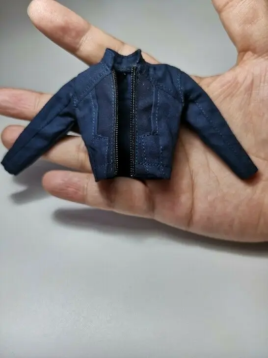

1/12 Scale Blue denim Coat Commemorative jacket Model For 6" Marvel MEZCO US captain