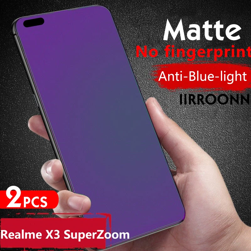 Матовое закаленное стекло для Realme X3 2 шт./лот защита экрана от синего света SuperZoom