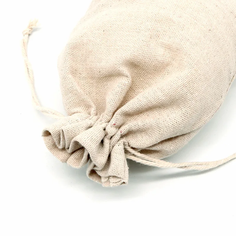 

10 шт./лот белая хлопковая льняная двухстрочная Подарочная сумка на шнурке сумки для хранения свадебных подарков сумка для конфет на Хэллоуин Пылезащитная сумка для ювелирных изделий